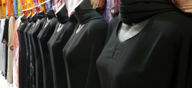 Rack of Abaya fashions
